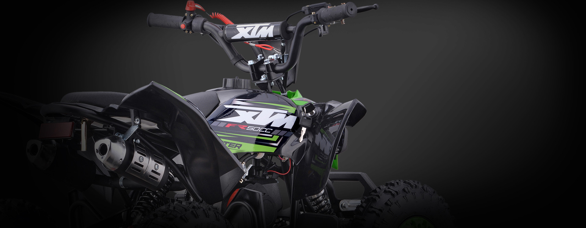 XTM MONSTER 50cc PETROL QUAD BIKE GREEN