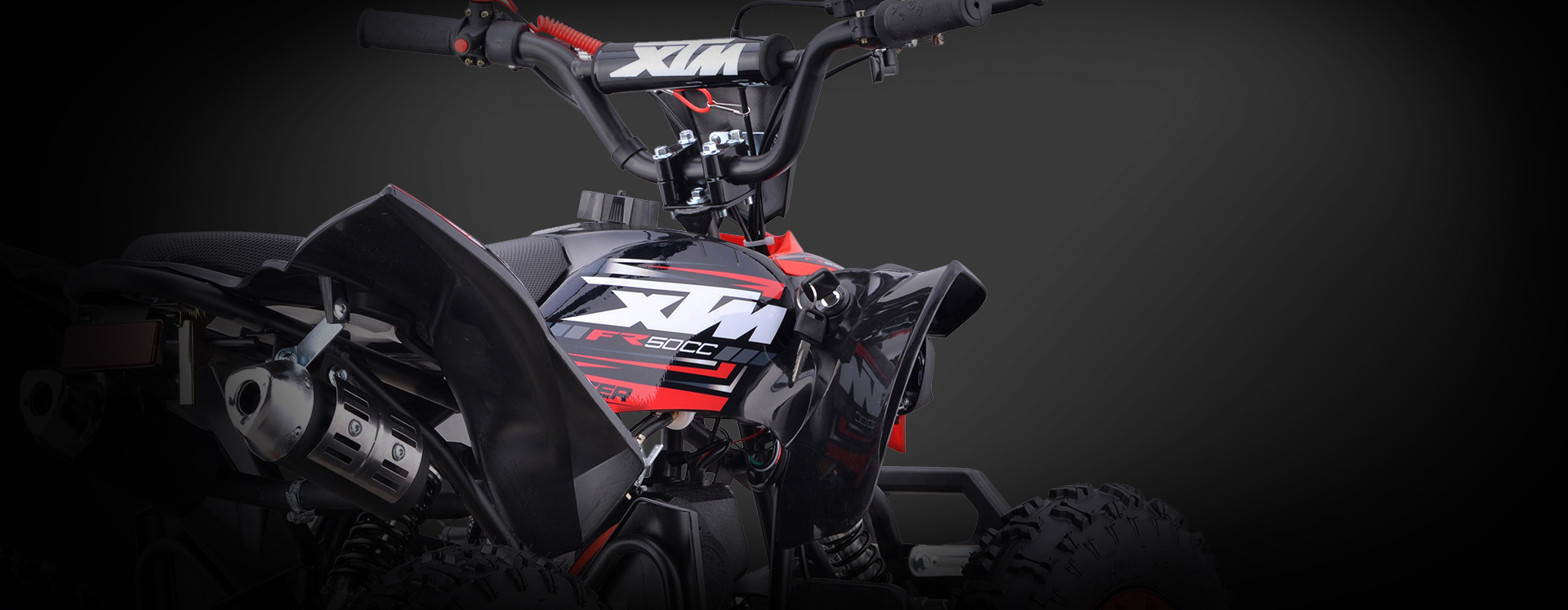 XTM MONSTER 50cc PETROL QUAD BIKE RED