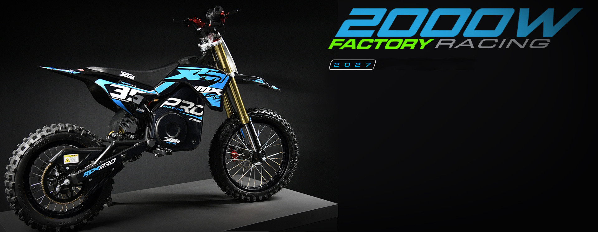 2027 XTM MXPRO 60V 2000W LITHIUM ELECTRIC DIRT BIKE BIG 14/12