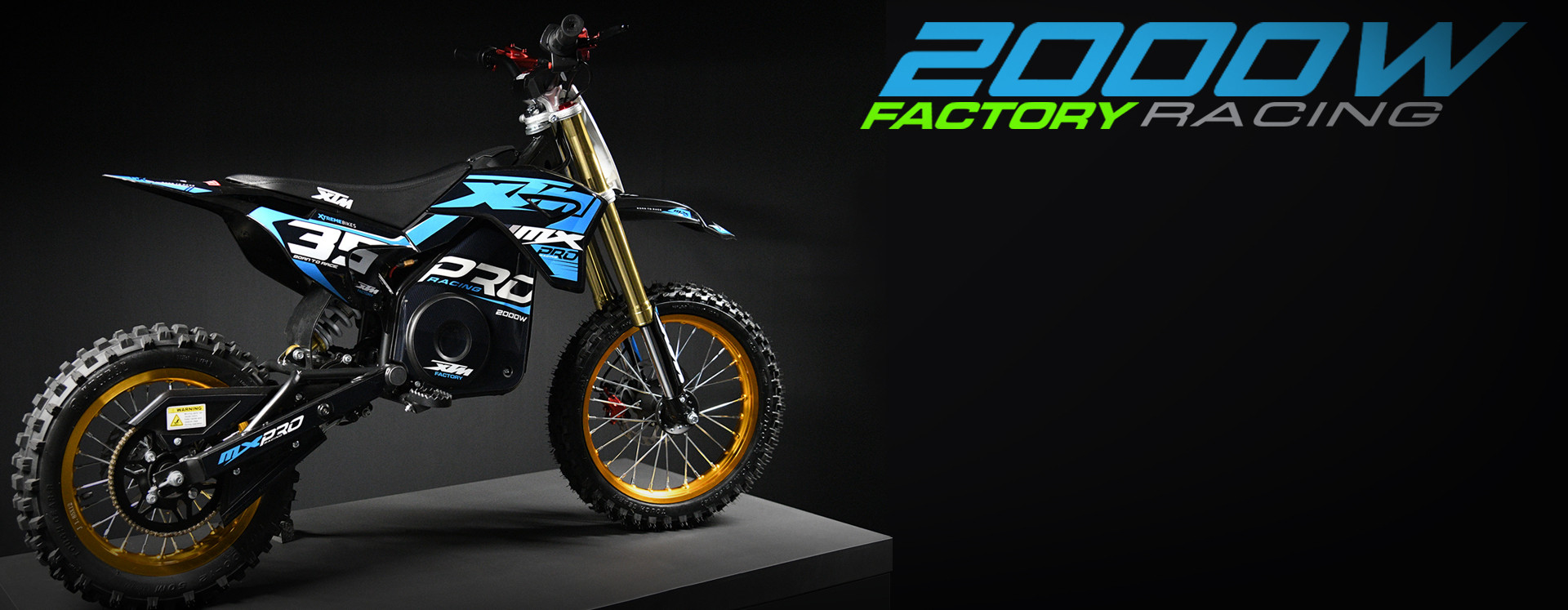 2026 XTM MXPRO 48V 2000W LITHIUM ELECTRIC DIRT BIKE BIG 14/12