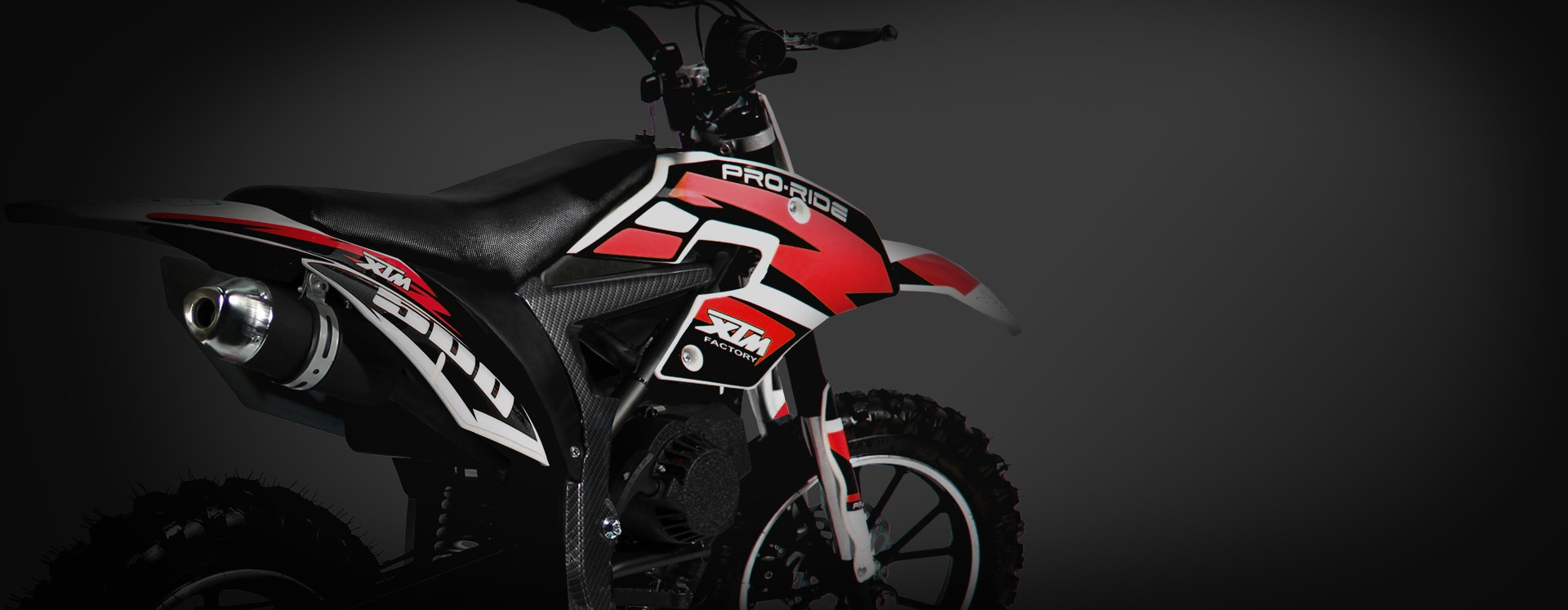 XTM PRO-RIDER 50cc DIRT BIKE BLACK RED