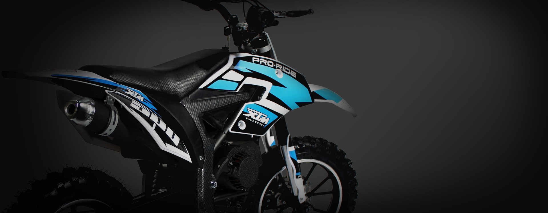 XTM PRO-RIDER 50cc DIRT BIKE BLACK BLUE